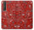 S3354 赤バンダナ Red Classic Bandana Sony Xperia 1 III バックケース、フリップケース・カバー