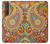 S3402 ペイズリー花柄 Floral Paisley Pattern Seamless Sony Xperia 1 III バックケース、フリップケース・カバー