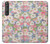 S3688 花の花のアートパターン Floral Flower Art Pattern Sony Xperia 1 III バックケース、フリップケース・カバー