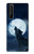 S3693 グリムホワイトウルフ満月 Grim White Wolf Full Moon Sony Xperia 1 III バックケース、フリップケース・カバー