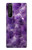 S3713 パープルクォーツアメジストグラフィックプリント Purple Quartz Amethyst Graphic Printed Sony Xperia 1 III バックケース、フリップケース・カバー