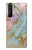 S3717 ローズゴールドブルーパステル大理石グラフィックプリント Rose Gold Blue Pastel Marble Graphic Printed Sony Xperia 1 III バックケース、フリップケース・カバー