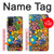 S3281 カラフルなヒッピーの花のパターン Colorful Hippie Flowers Pattern Samsung Galaxy A32 4G バックケース、フリップケース・カバー