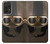 S2645 ヴィンテージブラウンゴーグルオートバイヘルメット Vintage Brown Goggles Motorcycle Helmet Samsung Galaxy A52, Galaxy A52 5G バックケース、フリップケース・カバー