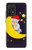 S2849 かわいいスリーピーフクロウ Cute Sleepy Owl Moon Night Samsung Galaxy A52, Galaxy A52 5G バックケース、フリップケース・カバー