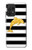 S2882 黒と白のストライプ ゴールドドルフィン Black and White Striped Gold Dolphin Samsung Galaxy A52, Galaxy A52 5G バックケース、フリップケース・カバー