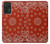 S3355 赤バンダナパターン Bandana Red Pattern Samsung Galaxy A52, Galaxy A52 5G バックケース、フリップケース・カバー