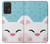 S3542 かわいい猫漫画 Cute Cat Cartoon Samsung Galaxy A52, Galaxy A52 5G バックケース、フリップケース・カバー