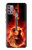 S0415 火ギター Fire Guitar Burn Motorola Moto G30, G20, G10 バックケース、フリップケース・カバー