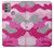 S2525 ンク迷彩 Pink Camo Camouflage Motorola Moto G30, G20, G10 バックケース、フリップケース・カバー