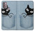 S2641 ポケット黒猫 Pocket Black Cat Motorola Moto G30, G20, G10 バックケース、フリップケース・カバー