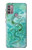 S2653 ドラゴングリーンターコイズストーングラフィックプリント Chinese Dragon Green Turquoise Stone Graphic Printed Motorola Moto G30, G20, G10 バックケース、フリップケース・カバー