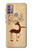 S3081 トナカイ Wooden Raindeer Graphic Printed Motorola Moto G30, G20, G10 バックケース、フリップケース・カバー