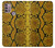 S3365 黄パイソンの皮膚 グラフィックプリント Yellow Python Skin Graphic Print Motorola Moto G30, G20, G10 バックケース、フリップケース・カバー