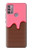 S3754 ストロベリーアイスクリームコーン Strawberry Ice Cream Cone Motorola Moto G30, G20, G10 バックケース、フリップケース・カバー