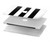 S2297 黒と白の縦縞 Black and White Vertical Stripes MacBook Air 13″ - A1369, A1466 ケース・カバー