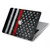 S3687 消防士細い赤い線アメリカの国旗 Firefighter Thin Red Line American Flag MacBook Air 13″ - A1369, A1466 ケース・カバー