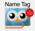S3029 かわいい青いフクロウ Cute Blue Owl MacBook Pro Retina 13″ - A1425, A1502 ケース・カバー