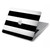 S1596 黒と白のストライプ Black and White Striped MacBook Pro 13″ - A1706, A1708, A1989, A2159, A2289, A2251, A2338 ケース・カバー