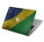 S3297 ブラジルの旗ビンテージフットボールのグラフィック Brazil Flag Vintage Football Graphic MacBook Pro 13″ - A1706, A1708, A1989, A2159, A2289, A2251, A2338 ケース・カバー