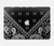 S3363 黒バンダナ Bandana Black Pattern MacBook Pro 15″ - A1707, A1990 ケース・カバー