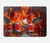 S1431 スカル ドラム ファイア ロック音楽 Skull Drum Fire Rock MacBook Pro 16″ - A2141 ケース・カバー