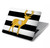 S2794 黒と白のストライプ 金の鹿 Black and White Striped Deer Gold Sparkles MacBook Pro 16″ - A2141 ケース・カバー