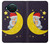S2849 かわいいスリーピーフクロウ Cute Sleepy Owl Moon Night Nokia X10 バックケース、フリップケース・カバー