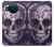 S3582 紫の頭蓋骨 Purple Sugar Skull Nokia X10 バックケース、フリップケース・カバー