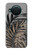 S3692 灰色の黒いヤシの葉 Gray Black Palm Leaves Nokia X10 バックケース、フリップケース・カバー
