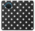 S2299 黒い水玉 Black Polka Dots Nokia X20 バックケース、フリップケース・カバー