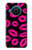 S2933 ピンクの唇のキス Pink Lips Kisses on Black Nokia X20 バックケース、フリップケース・カバー