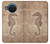 S3214 タツノオトシゴスケルトン化石 Seahorse Skeleton Fossil Nokia X20 バックケース、フリップケース・カバー
