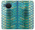 S3414 緑のヘビの鱗 グラフィックプリント Green Snake Scale Graphic Print Nokia X20 バックケース、フリップケース・カバー