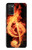 S0493 音楽ノート火災 Music Note Burn Samsung Galaxy A03S バックケース、フリップケース・カバー
