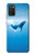 S0843 シロナガスクジラ Blue Whale Samsung Galaxy A03S バックケース、フリップケース・カバー