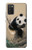 S2210 パンダふわふわアートの絵画 Panda Fluffy Art Painting Samsung Galaxy A03S バックケース、フリップケース・カバー