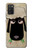 S2826 眠えない黒い羊 Cute Cartoon Unsleep Black Sheep Samsung Galaxy A03S バックケース、フリップケース・カバー