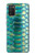 S3414 緑のヘビの鱗 グラフィックプリント Green Snake Scale Graphic Print Samsung Galaxy A03S バックケース、フリップケース・カバー