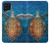 S1249 青い海亀 Blue Sea Turtle Samsung Galaxy A22 4G バックケース、フリップケース・カバー