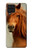 S1595 美しいブラウン馬 Beautiful Brown Horse Samsung Galaxy A22 4G バックケース、フリップケース・カバー