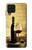 S2042 ブドウのボトルと赤ワインのグラス A Grape Vineyard Grapes Bottle and Glass of Red Wine Samsung Galaxy A22 4G バックケース、フリップケース・カバー