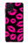 S2933 ピンクの唇のキス Pink Lips Kisses on Black Samsung Galaxy A22 4G バックケース、フリップケース・カバー