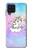S3256 かわいいユニコーンの漫画 Cute Unicorn Cartoon Samsung Galaxy A22 4G バックケース、フリップケース・カバー