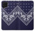 S3357 ネイビーブルーバンダナパターン Navy Blue Bandana Pattern Samsung Galaxy A22 4G バックケース、フリップケース・カバー