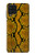 S3365 黄パイソンの皮膚 グラフィックプリント Yellow Python Skin Graphic Print Samsung Galaxy A22 4G バックケース、フリップケース・カバー