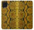 S3365 黄パイソンの皮膚 グラフィックプリント Yellow Python Skin Graphic Print Samsung Galaxy A22 4G バックケース、フリップケース・カバー