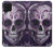 S3582 紫の頭蓋骨 Purple Sugar Skull Samsung Galaxy A22 4G バックケース、フリップケース・カバー
