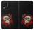 S3753 ダークゴシックゴススカルローズ Dark Gothic Goth Skull Roses Samsung Galaxy A22 4G バックケース、フリップケース・カバー