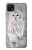 S1566 白フクロウ シロフクロウ Snowy Owl White Owl Samsung Galaxy A22 5G バックケース、フリップケース・カバー